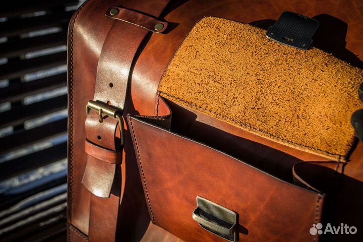 Саквояж кожаный ручной работы