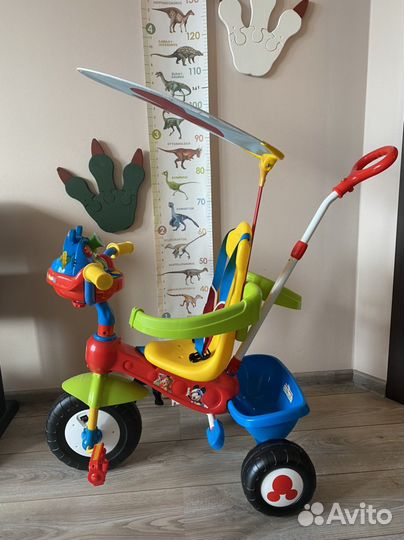 3х колесный велосипед «Микки Маус» с ручкой