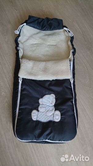 Меховой конверт для коляски