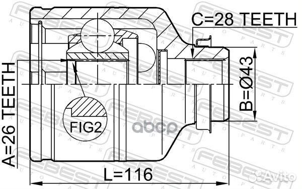 ШРУС 2211carrh Febest