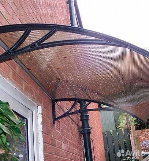 Козырек над крыльцом 1200 (поликарбонат)