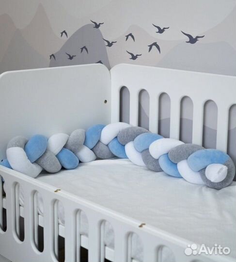 Бортик в кроватку коса