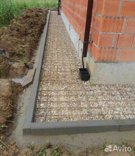 Фундамент и отмостки бетонные работы