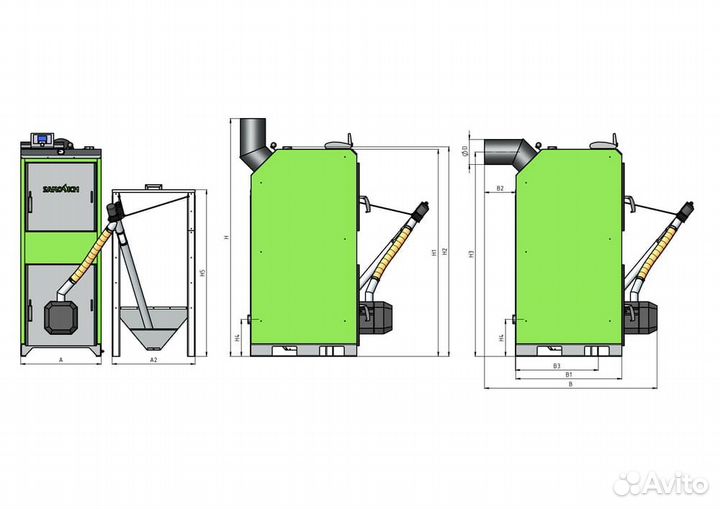 Твердотопливный котел Sakovich pellet universal 26