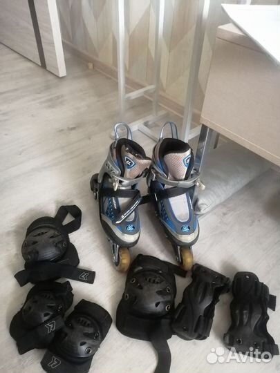 Роликовые коньки детские с защитой