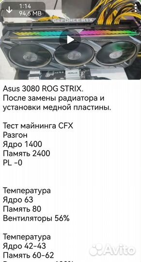 Видеокарта Asus rog strix rtx 3080