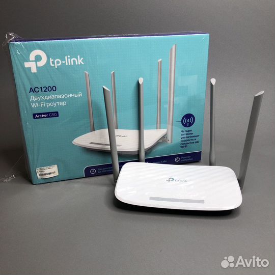 Wi-Fi роутер TP-link Archer C50, AC1200, белый