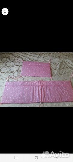 Конверт на выписку + бортики в кроватку и балдахин