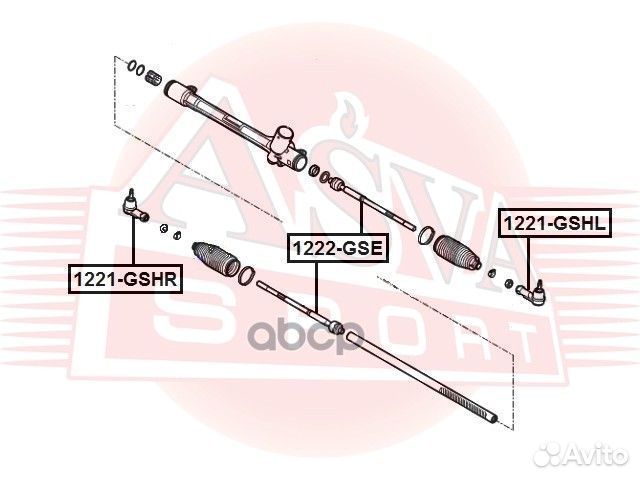 Наконечник рулевой 1221gshl asva