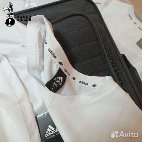 Летняя Мужская футболка Adidas Белая