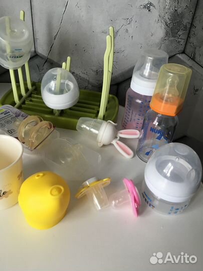 Бутылочки, подставка, ниблер