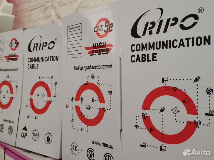 Кабель витая пара utp 5e 4 пары медь