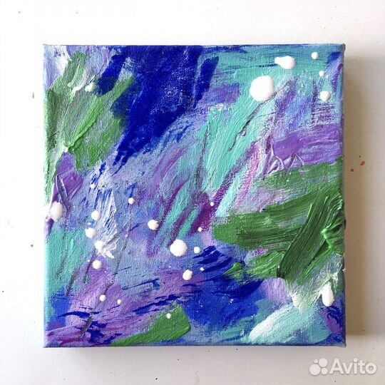 Картина абстрактная на холсте 15х15