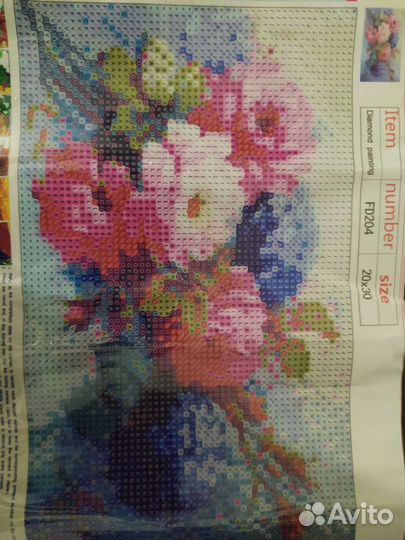 Картина алмазная мозайка, набор 15х25