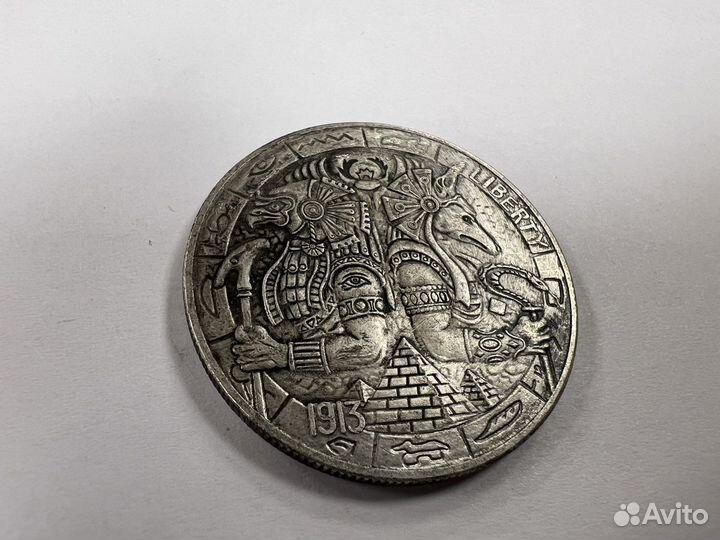Монета доллар Хобо защита Египта Анубис 1913