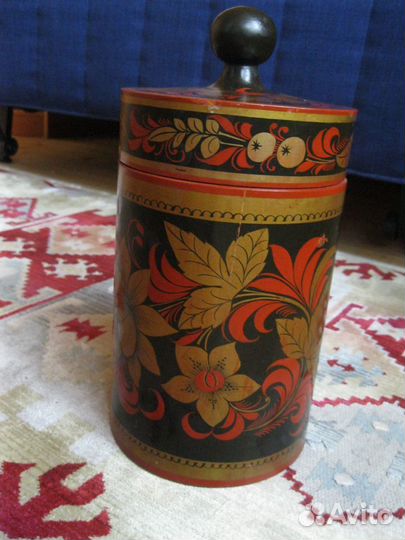 Большой деревянный бочонок Хохлома