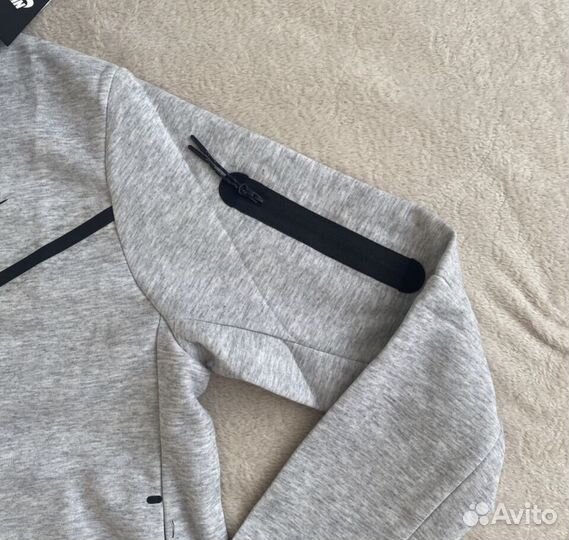 Зип худи Nike Tech Fleece серая