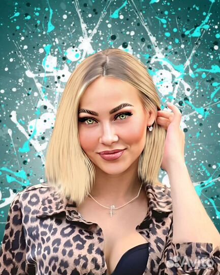 Портрет на холсте по фото на заказ