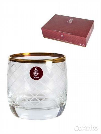 Набор стаканов низких и высоких 6 шт Gold Endura