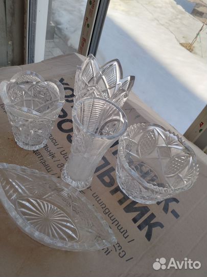 Конфетница, ваза хрустальная СССР