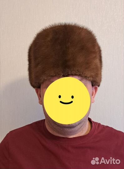 Норковая шапка мужская ушанка размер 60