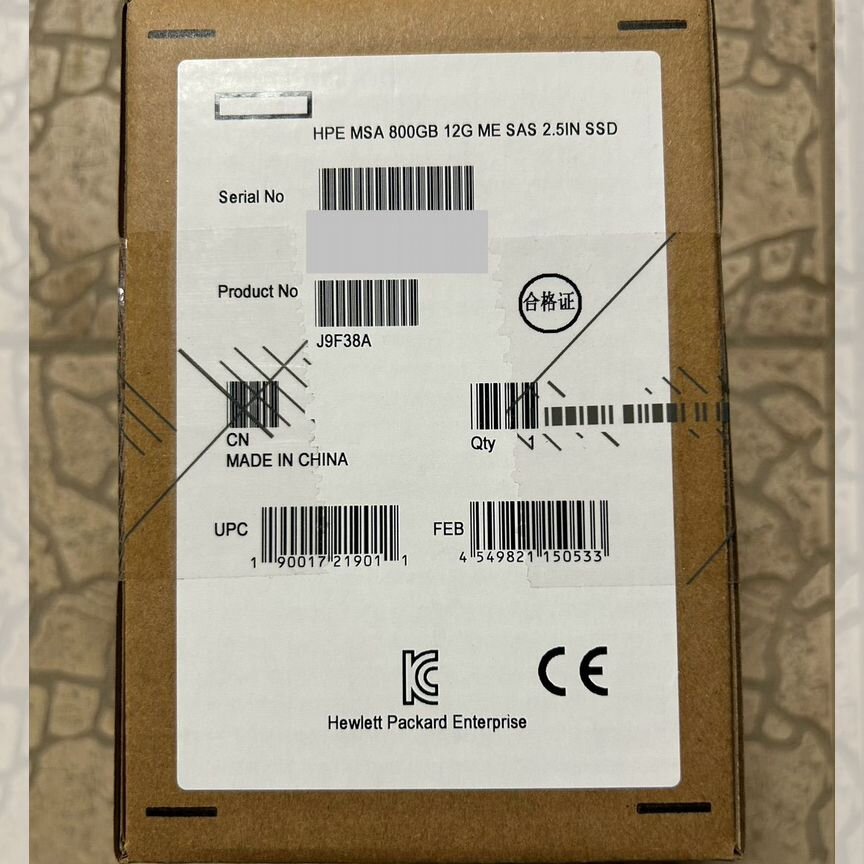 [J9F38A] Жесткий Диск Hp Ssd 800gb 787337-001 Msa J9f38a