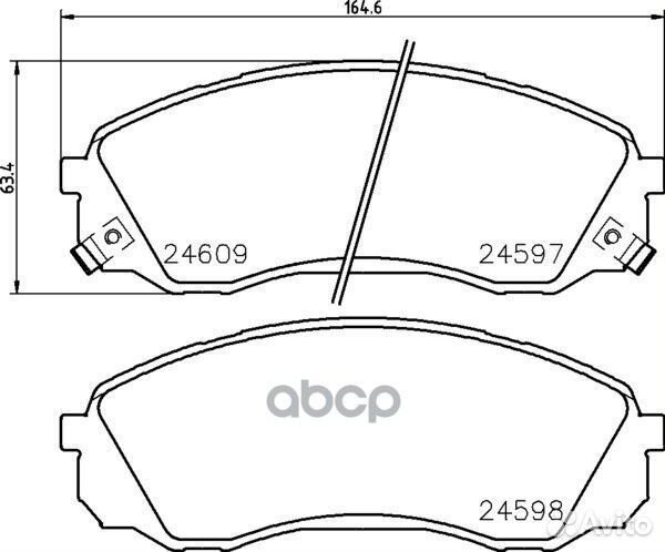 Колодки тормозные дисковые перед NP6005 NIS