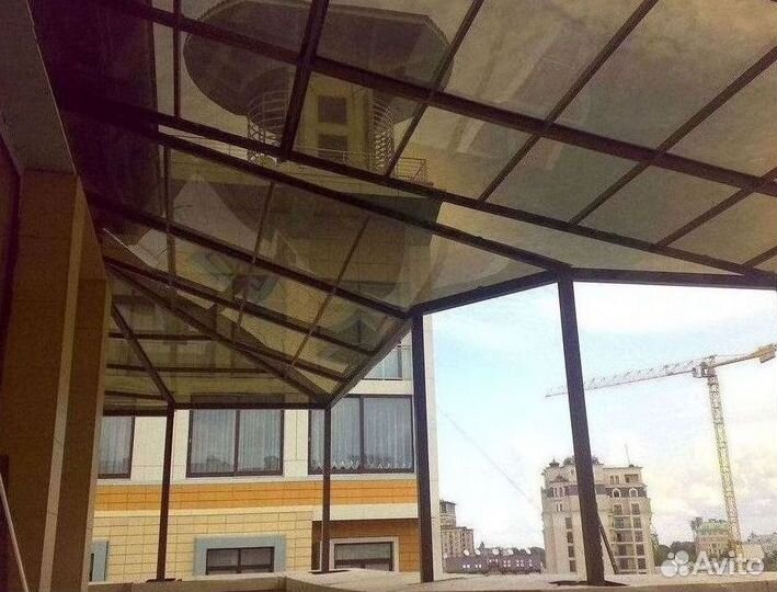 Монолитный поликарбонат прозрачный и бронза