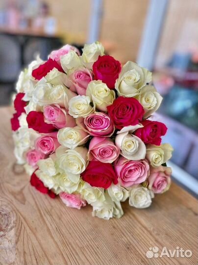 101 Роза цветы доставка 25 51 101 Розы