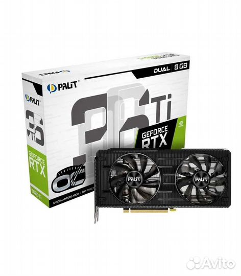 Видеокарта Palit RTX 3060 Ti dual OC, 8G, LHR