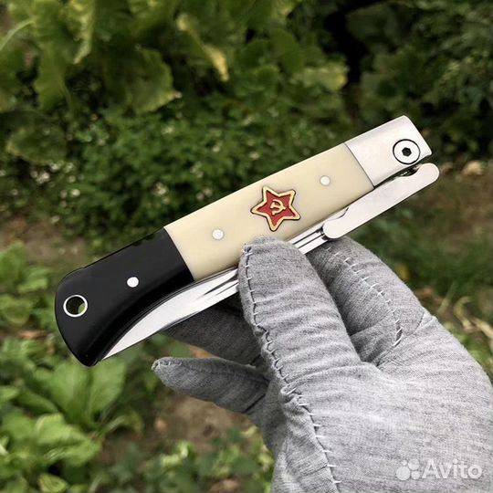 Нож складной финка с гардой