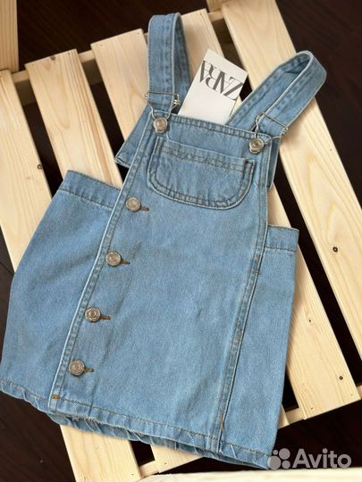 Джинсовый сарафан для девочки 92 zara