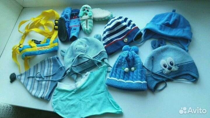 Шапки все сезоны 3-18мес