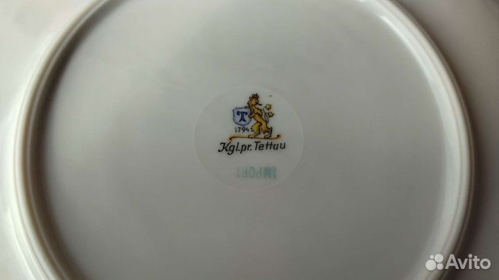 Тарелка десертная konigl. PR. tettau Бавария