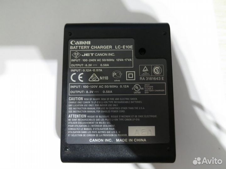 Зарядное Canon LC-E10 1100D 1200D 2000D Оригинал