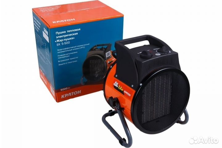 Электрическая тепловая пушка кратон Жар-пушка ек 5