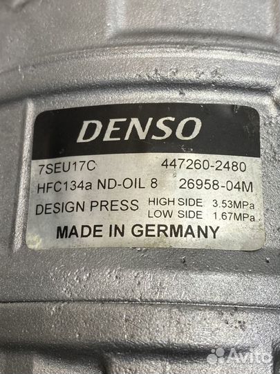 Denso 447190-7210 компрессор кондиционера Bmw
