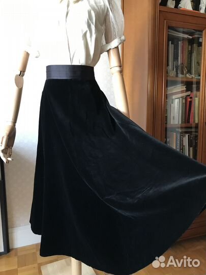 Юбка бархат винтаж Великобритания S