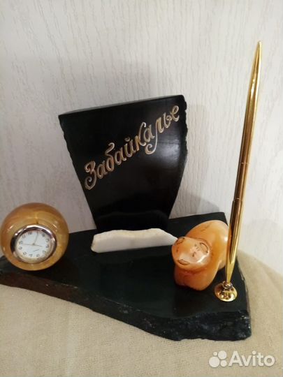 Настольный органайзер из камней Забайкалье Винтаж