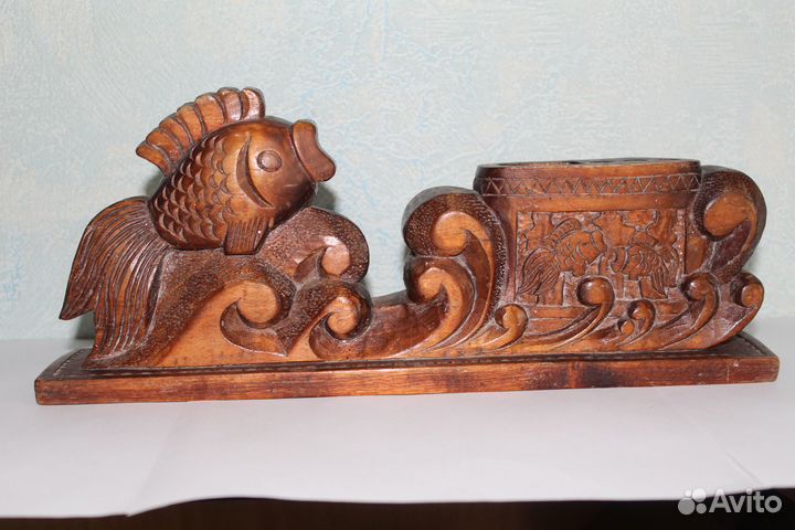 Письменный прибор в виде рыбки. Абрамцево До 1917г