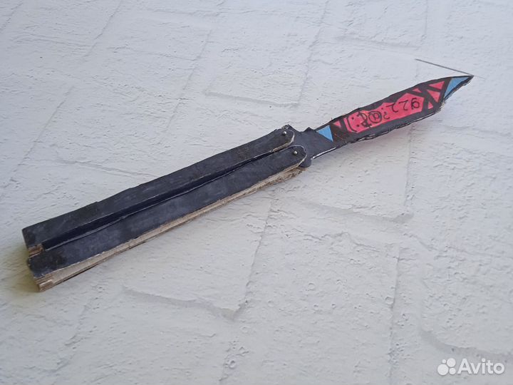 Нож-бабочка из картона