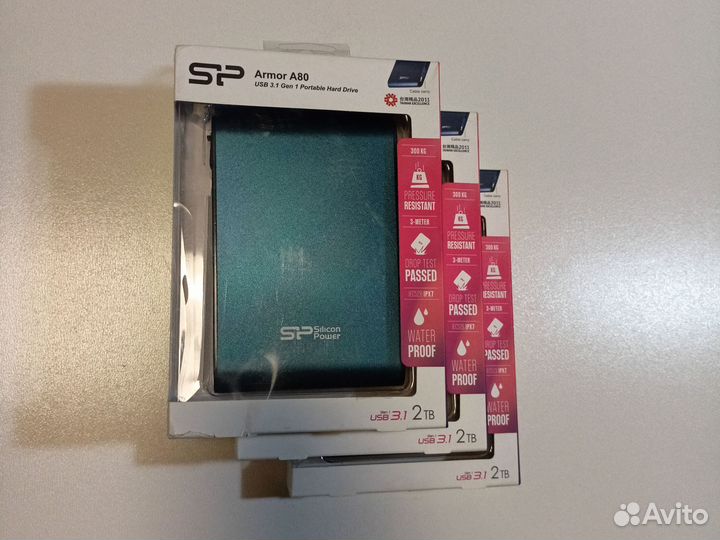 2 тб Внешний HDD Silicon Power Armor A80, новый