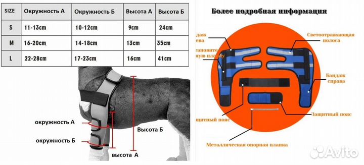 Бандаж плечевого и локтевого сустава для собаки
