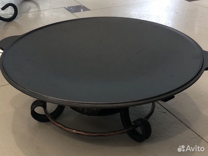 Садж плоский чугунный 40/45см