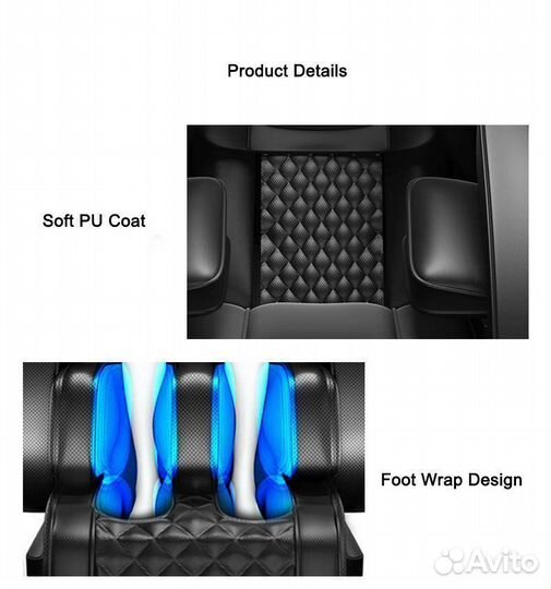 Массажное кресло 5d Zero Gravity Luxury черный