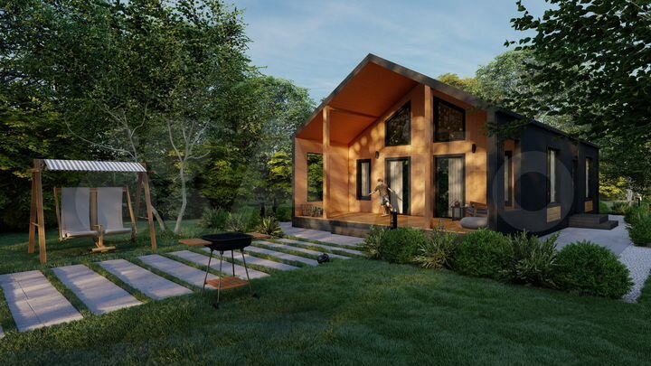 Дом 100 м² на участке 5 сот.