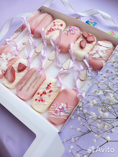 Чизкейк-эскимо на палочке в подарок