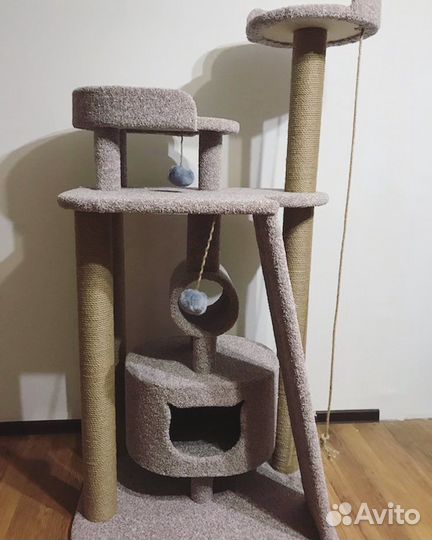 Домики для котиков, когтеточки, игровые комплексы