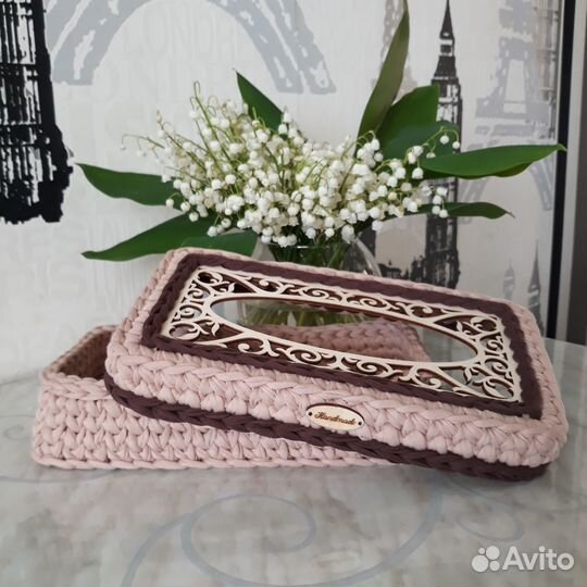 Корзины из трикотажной пряжи