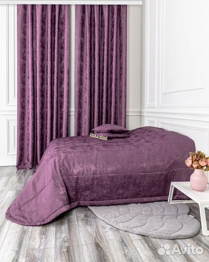 Покрывало зарина фиолет новое плед на кровать